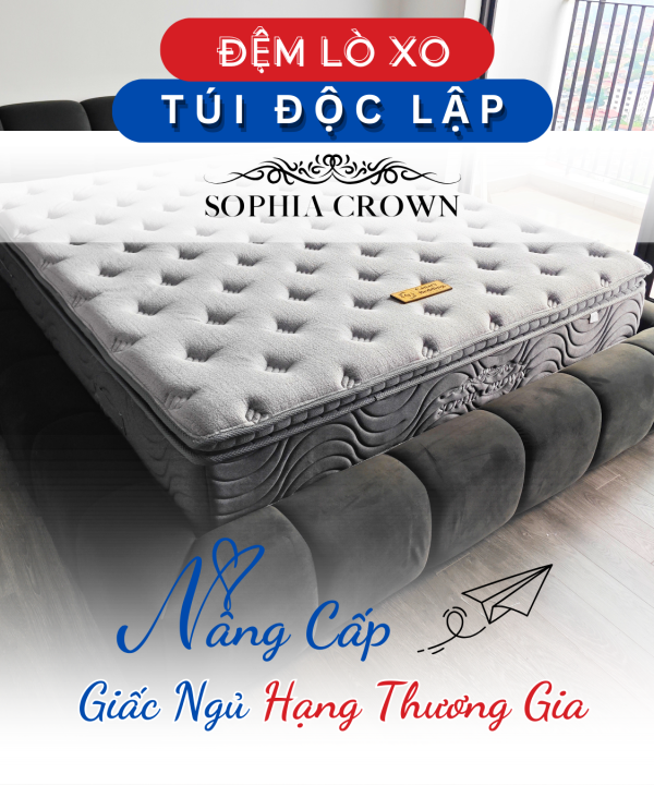 Đệm Lò Xo Cao Cấp Sophia Crown